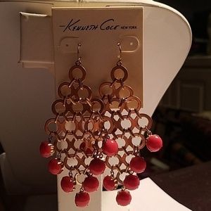 Kenneth‎ Cole chandelier style earrings gold tone